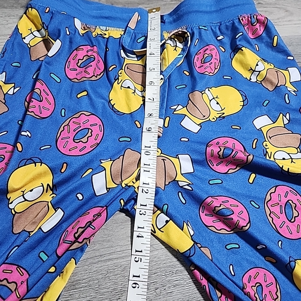 Simpsons Homer Men's Donuts Lounge Sleep Pajama Jogger Pants Size Medium - Picture 5 of 9